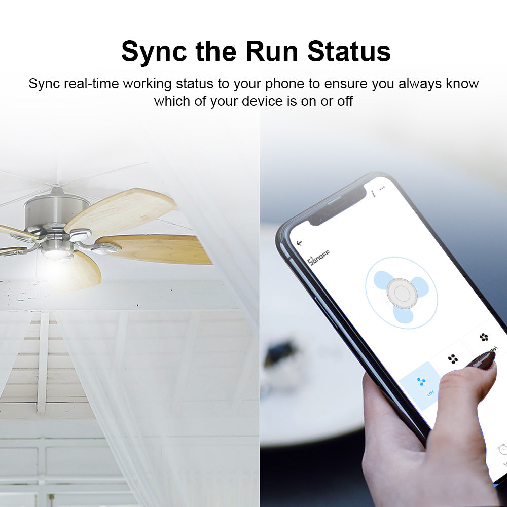 SONOFF iFan04: WLAN-Deckenventilator und Lichtsteuerung