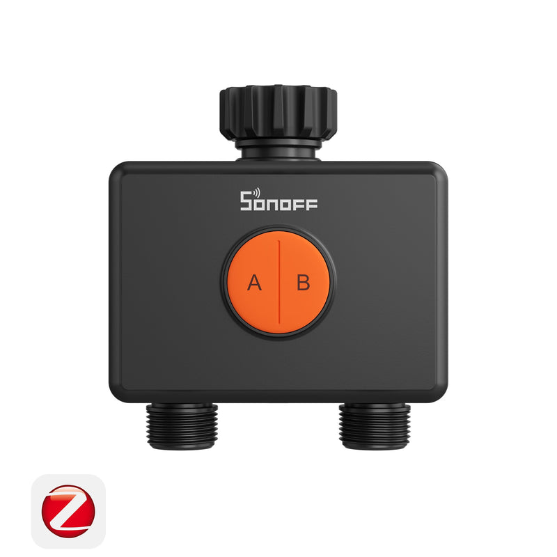 SONOFF Hydro DUO Vanne d'eau intelligente Zigbee à double canal avec débitmètre | SWV-ZF2E