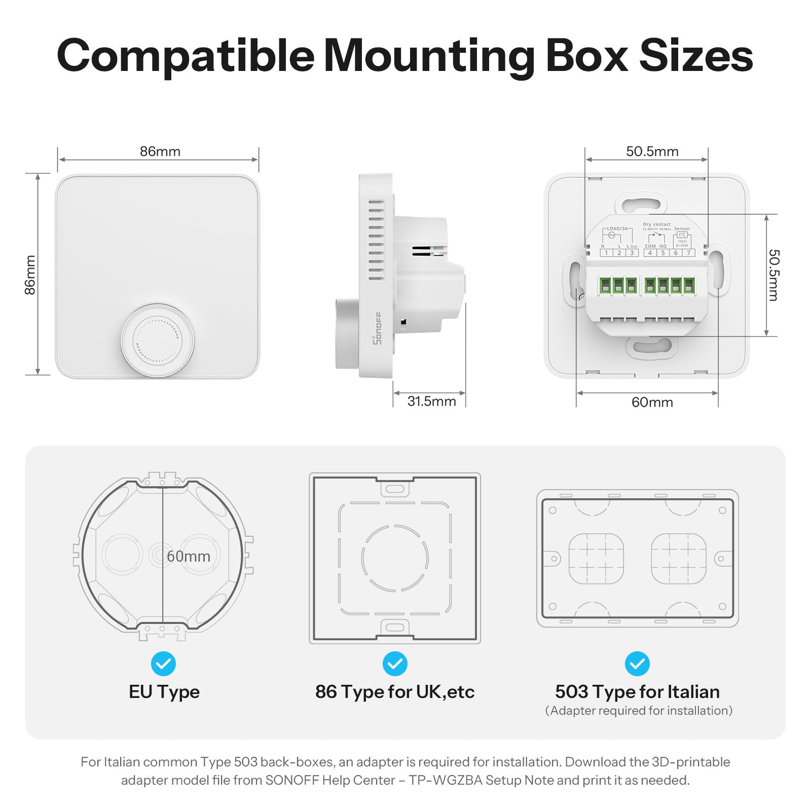 [Pre-Order] Termostato intelligente SONOFF Thermostat Core Zigbee | TP-WGZBA