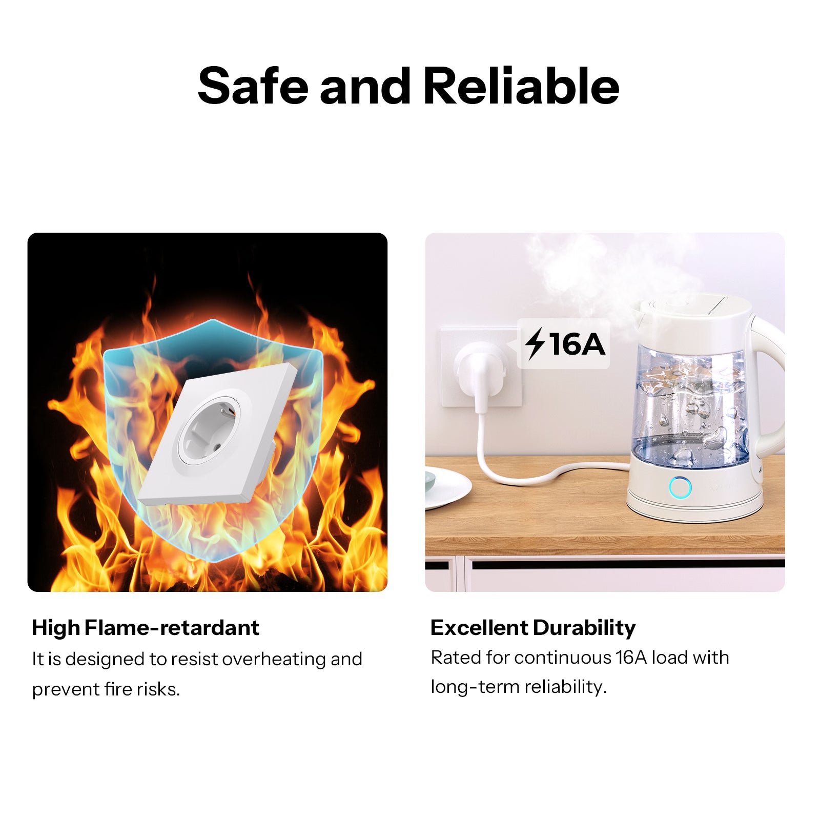 Prise murale traditionnelle non connectée SONOFF série Fusion - Type F