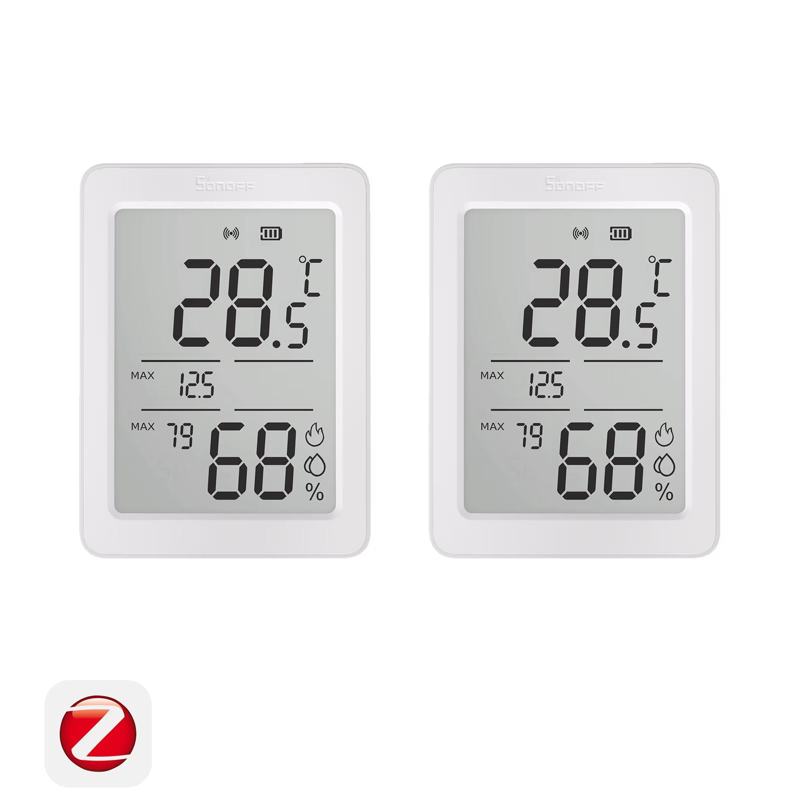 SONOFF AirGuard TH 3,6'' LCD Zigbee Hőmérséklet- és Páratartalom-érzékelő | SNZB-02DR2