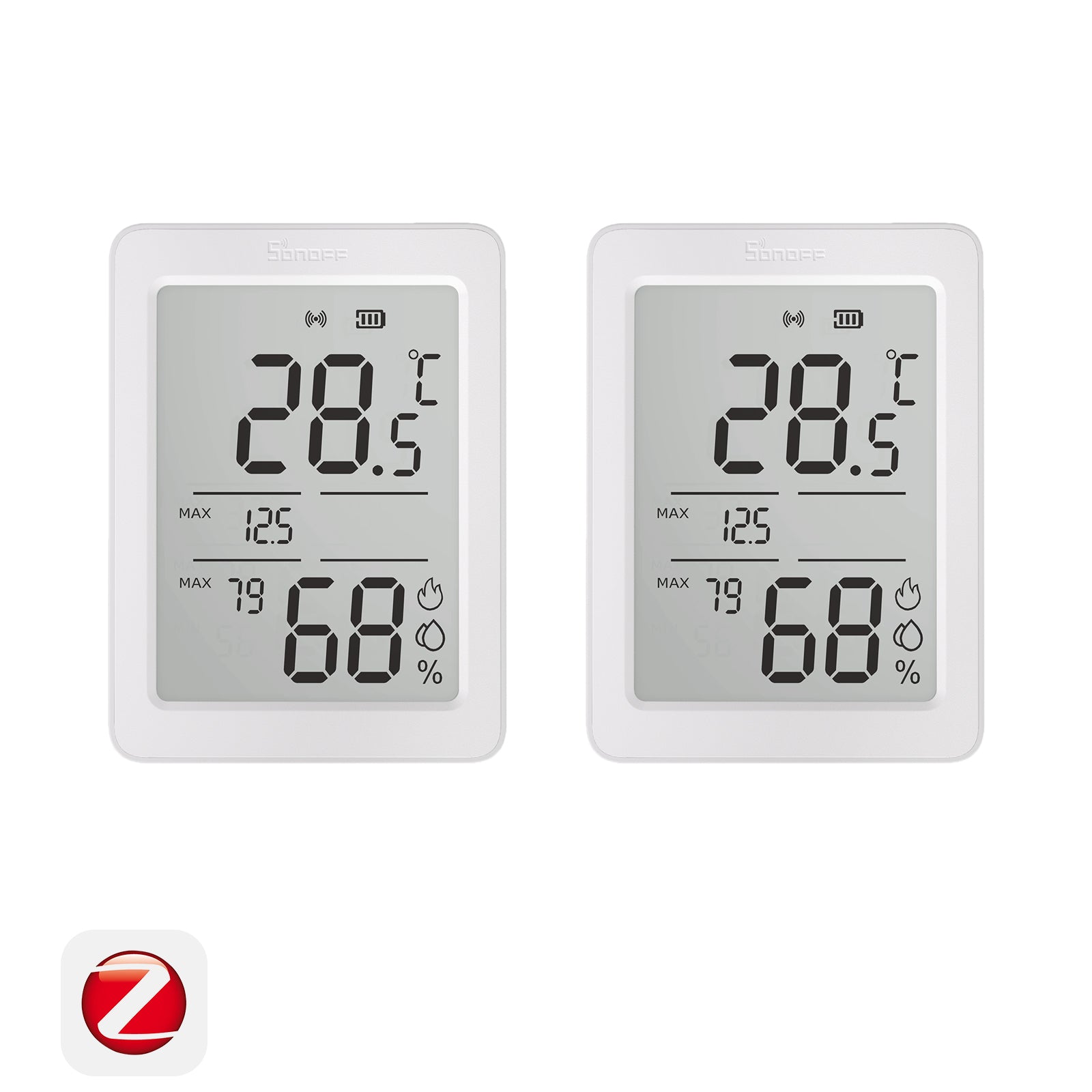 SONOFF AirGuard TH 3.6'' LCD Zigbee Temperature And Humidity Sensor | SNZB-02DR2