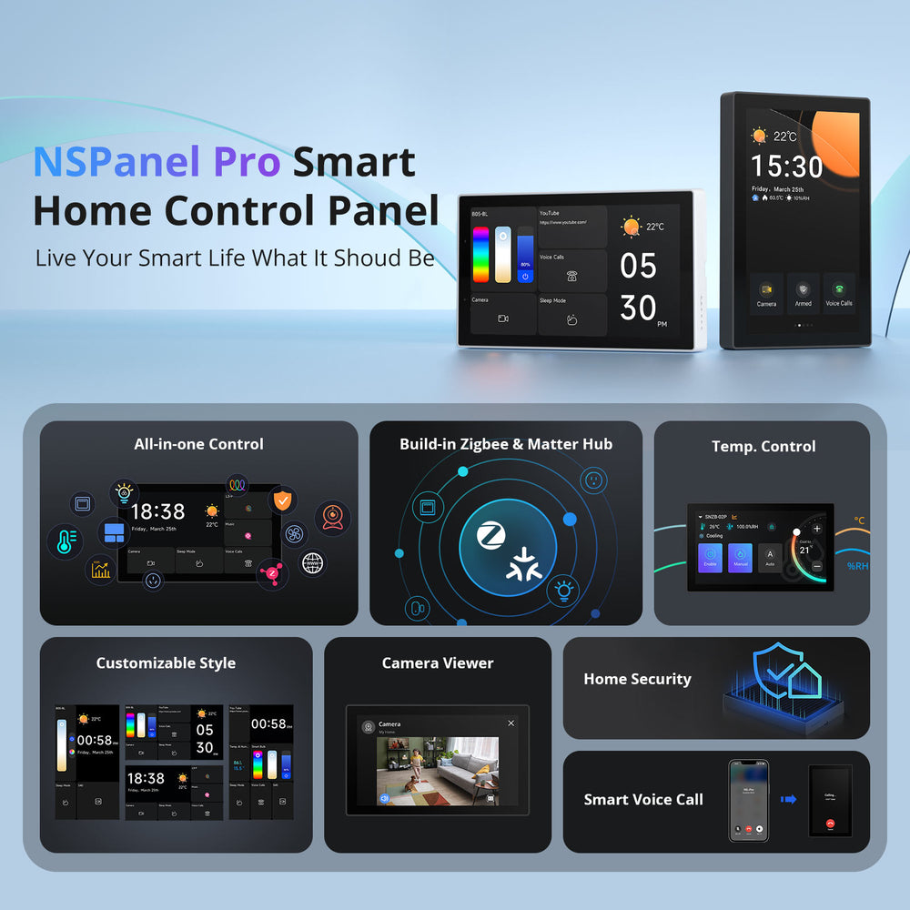 Pannello Comando Casa Intelligente NSPanel Pro - Pannello Controllo Smart Home, Termostato, Interfono, Integrazione Multi-Marche Sonoff Zigbee Hub - Foto 4