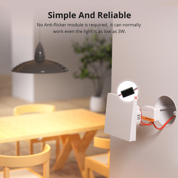 Interrupteur Mural Intelligent SONOFF ZBMINIL2-E ZigBee - Sans Neutre Nécessaire - Compatible Alexa/Google