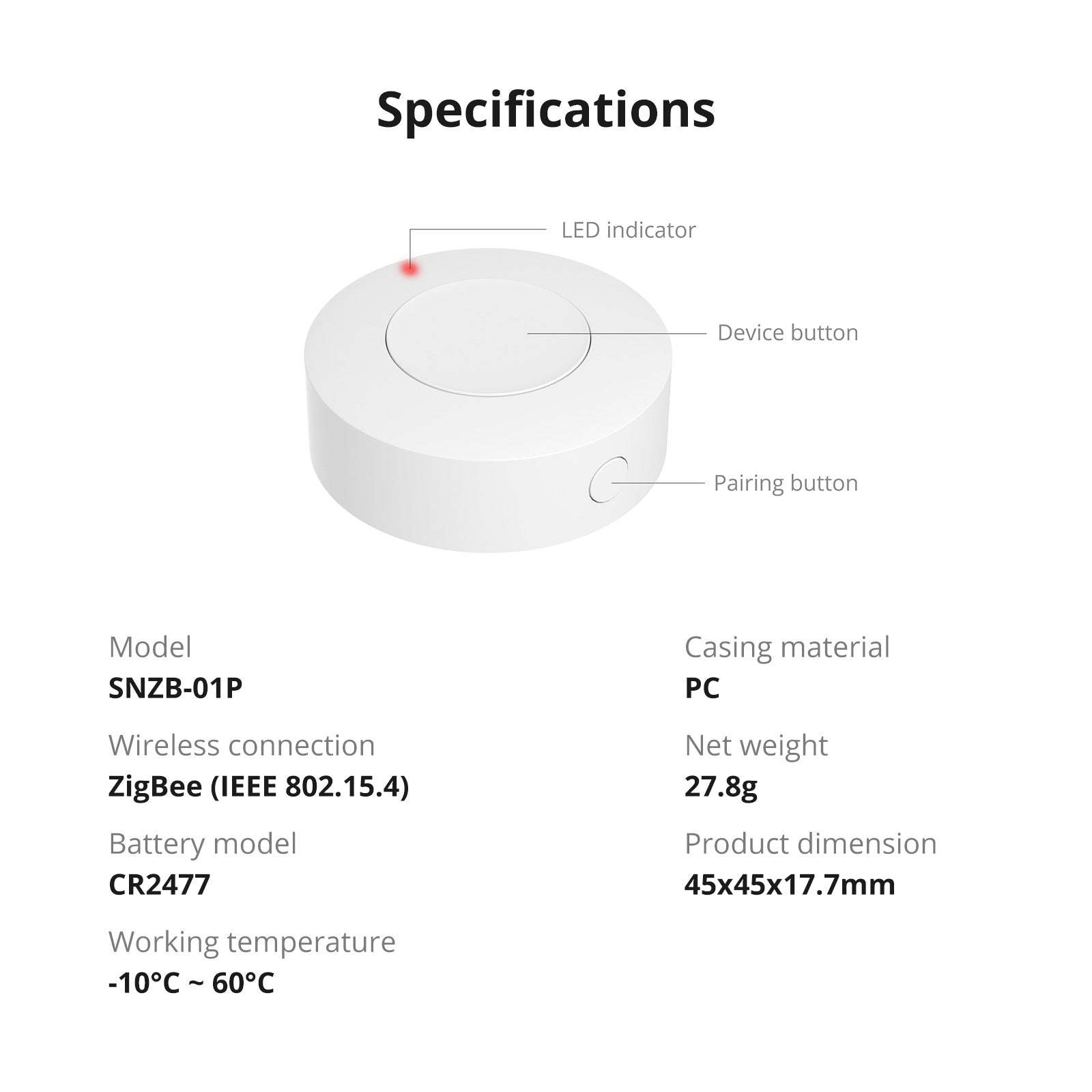 SONOFF Zigbee Wireless Switch | SNZB-01P
