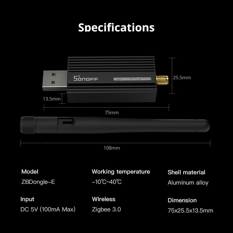 SONOFF Zigbee 3.0 USB Dongle Plus | ZBDongle-E
